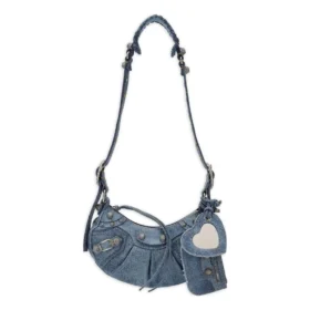 Le Cagole Xs Denim-Umhängetasche «Blue» 6713092109U4715