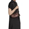 Le Cagole Xs Umhängetasche Metallic «Brown» 6713090GT3Y2564