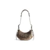 Le Cagole XS Umhängetasche, metallisiert mit Leopardenmuster «Brown» 6713092AAV72529