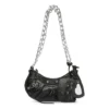 Le Cagole Xs Umhängetasche mit Kette «Black» 7128131VG9Y1000