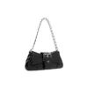 Lindsay Kleine Schultertasche mit Krokodilprägung «Schwarz» 701141210C91000