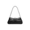 Lindsay Kleine Schultertasche mit Krokodilprägung «Schwarz» 701141210C91000