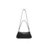 Lindsay Kleine Schultertasche mit Krokodilprägung «Schwarz» 701141210C91000
