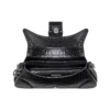 Lindsay Kleine Schultertasche mit Krokodilprägung «Schwarz» 701141210C91000