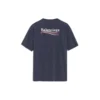 Logo-Muster Kurzarm Unisex Marineblau 556150TAV444128
