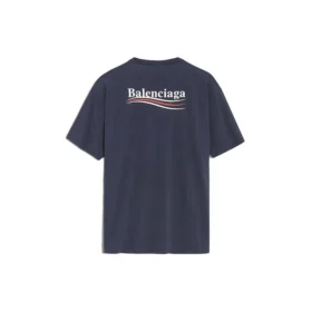 Logo-Muster Kurzarm Unisex Marineblau 556150TAV444128
