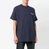 Logo-Muster Kurzarm Unisex Marineblau 556150TAV444128
