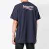 Logo-Muster Kurzarm Unisex Marineblau 556150TAV444128