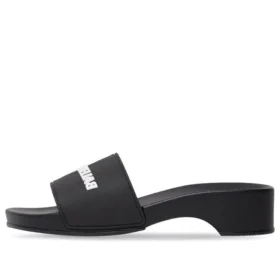 Logo Pool Clog Slides «Black Rubber» 707094W1S9M1090