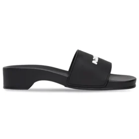 Logo Pool Clog Slides «Black Rubber» 707094W1S9M1090