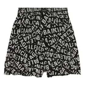 Logo Strips Pyjama-Shorts «Schwarz» 719975TML211269