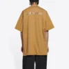 Logo-T-Shirt, mittlere Passform «Beige» 612966TLVB39504