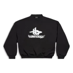 Mehrlagiges, rundes Sport-Sweatshirt «Black White» 767860TPVF31070