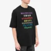 Mehrsprachig bedrucktes Kurzarm-Pullover für Herren, schwarz 612966TJVI32771