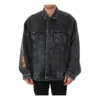 Metallica Oversized-Denim-Jacke «Washed Black Orange» 694504TBP471055