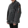 Metallica Oversized-Denim-Jacke «Washed Black Orange» 694504TBP471055