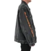 Metallica Oversized-Denim-Jacke «Washed Black Orange» 694504TBP471055