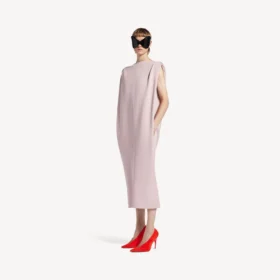 Midi-Sackkleid für Damen in Altrosa