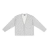 Mini-Cardigan mit Allover-Logo «Hellgrau-Weiss» 699822T32331461