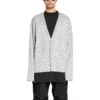 Mini-Cardigan mit Allover-Logo «Hellgrau-Weiss» 699822T32331461
