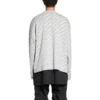 Mini-Cardigan mit Allover-Logo «Hellgrau-Weiss» 699822T32331461