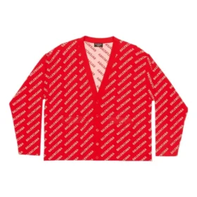 Mini-Cardigan mit Allover-Logo «Red White» 699822T32336090