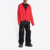 Mini-Cardigan mit Allover-Logo «Red White» 699822T32336090