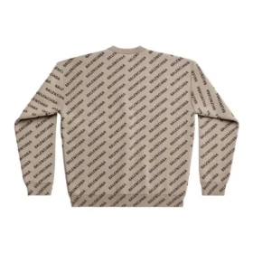 Mini-Pullover mit Allover-Logo «Beige» 736247T32339977