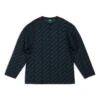 Mini-Pullover mit Allover-Logo «Dark Blue Green» 736247T32334301