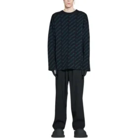 Mini-Pullover mit Allover-Logo «Dark Blue Green» 736247T32334301