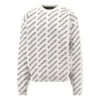 Mini-Pullover mit Allover-Logo «White Black» 736247T32339054
