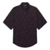 Minimal Kurzarm-Shirt «Black Red» 658841TKO521076