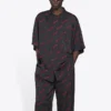 Minimal Kurzarm-Shirt «Black Red» 658841TKO521076