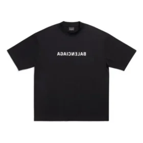 Mirror Balenciaga T-Shirt, mittlere Passform «Schwarz» 612966TNVR21070