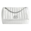 Monaco Medium Kettenhandtasche, gesteppt «Off White» 7659452AASE9106