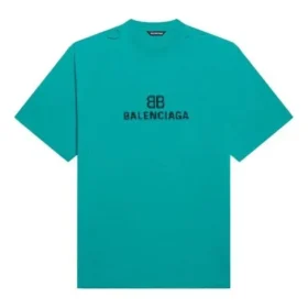Mosaik-Logo BB Alphabet, lockere Passform, Distressed-Look, Kurzarm, Unisex, Blau 651795TKVF53660