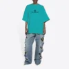 Mosaik-Logo BB Alphabet, lockere Passform, Distressed-Look, Kurzarm, Unisex, Blau 651795TKVF53660