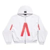Music Archive Series Connected Zip-Up-Hoodie in mittlerer Passform «Light Grey Red» 744457TQVA61561