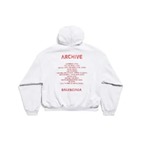 Music Archive Series Connected Zip-Up-Hoodie in mittlerer Passform «Light Grey Red» 744457TQVA61561