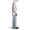 Music Archive Series Connected Zip-Up-Hoodie in mittlerer Passform «Light Grey Red» 744457TQVA61561