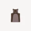 Nahtloses Techwear-Tanktop für Damen in Taupe/Mokka