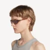 Neo-Sonnenbrille in runder Form mit gesprenkeltem Havanna-Muster Neo-Sonnenbrille in runder Form mit gesprenkeltem Havanna-Muster
