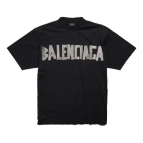 Neues Tape Type T-Shirt im mittleren Fit «Schwarz» 739784TQVQ81073