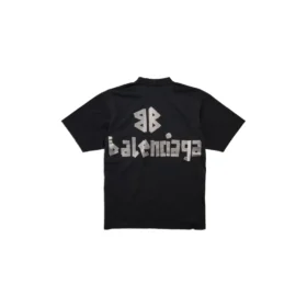 Neues Tape Type T-Shirt im mittleren Fit «Schwarz» 739784TQVQ81073