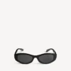 Nova Oval-Sonnenbrille für Damen in Schwarz Nova Oval-Sonnenbrille für Damen in Schwarz