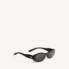 Nova Oval-Sonnenbrille für Damen in Schwarz Nova Oval-Sonnenbrille für Damen in Schwarz