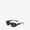 Nova Oval-Sonnenbrille für Damen in Schwarz Nova Oval-Sonnenbrille für Damen in Schwarz