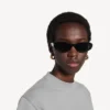 Nova Oval-Sonnenbrille für Damen in Schwarz Nova Oval-Sonnenbrille für Damen in Schwarz