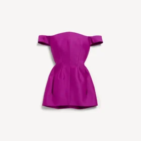 Off-Shoulder-Minikleid für Damen in Lila