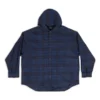 Overshirt mit Kapuze und Karomuster «Blue Navy» 720109TNM354202